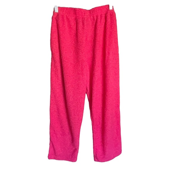 NWT Saturday Sunday Womens Fleece Lounge Pants Straight Leg Size XS Pink - Picture 4 of 5